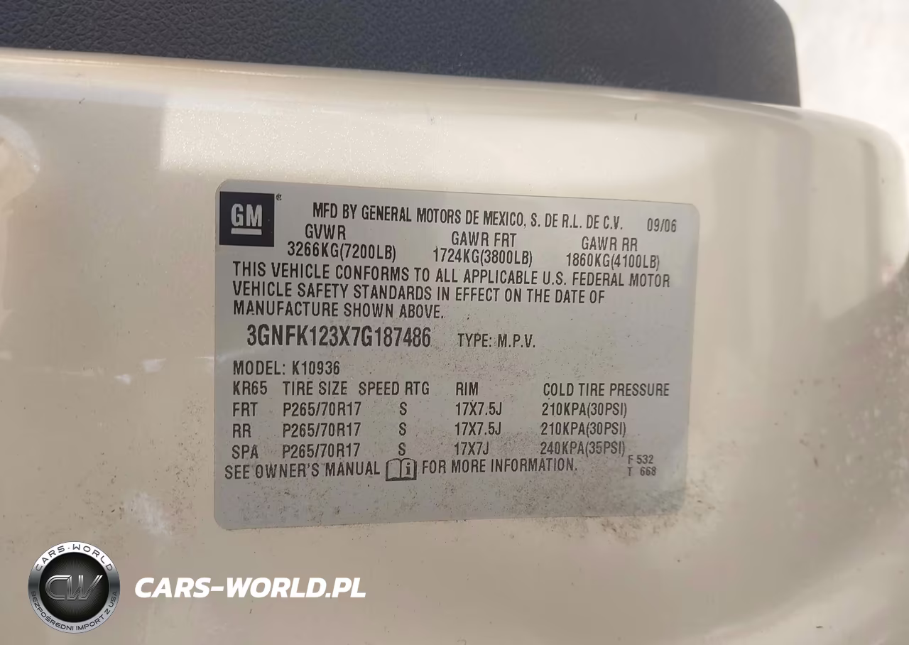 2007 Chevrolet Avalanche 1500 Lt VIN:3GNFK123X7G187486 - 9