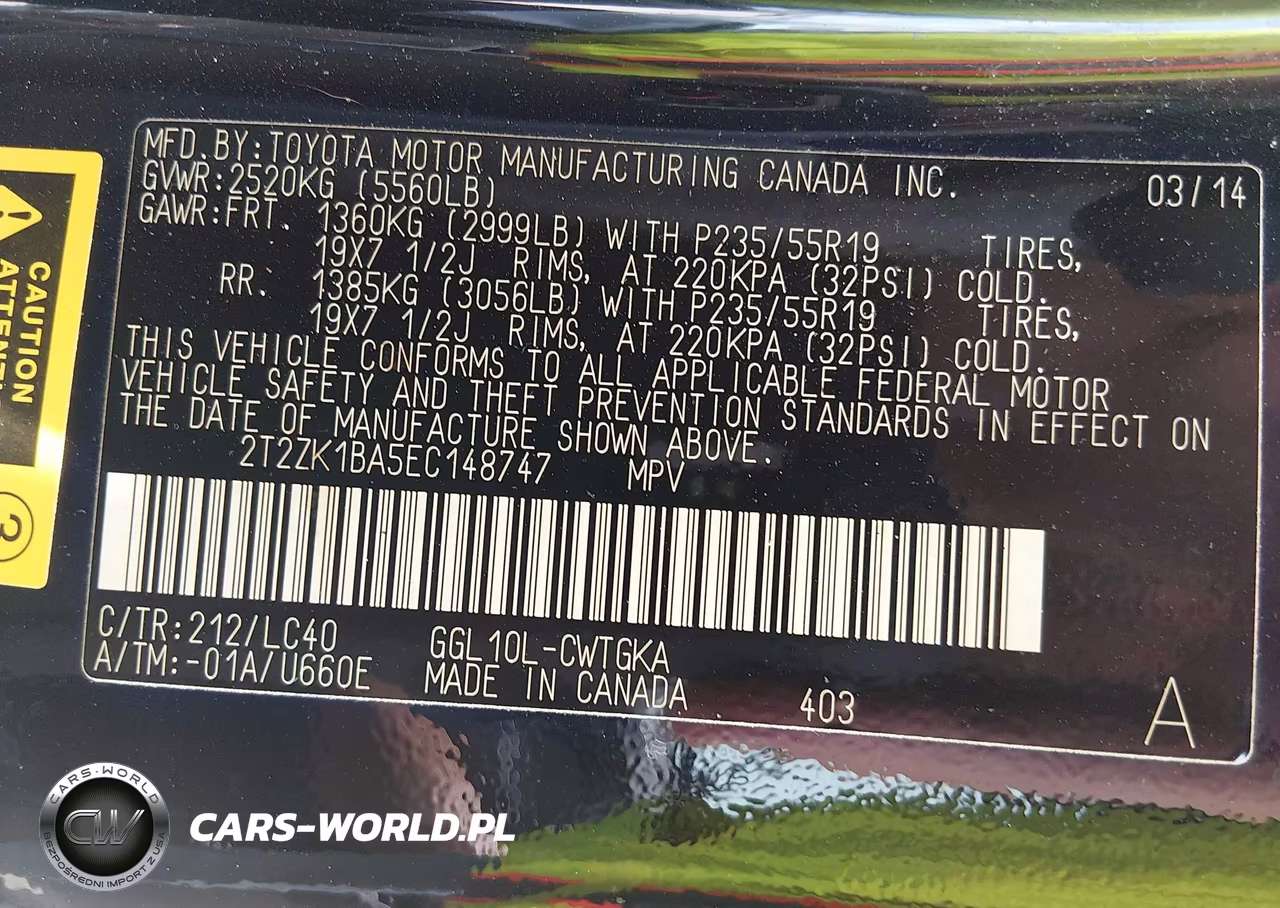 2014 Lexus Rx 350 VIN:2T2ZK1BA5EC148747 - 9