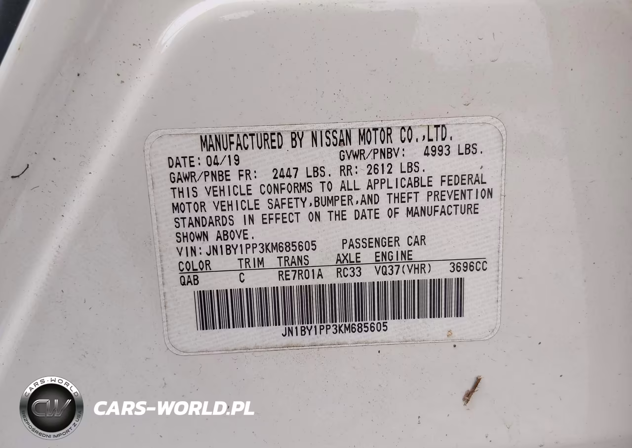 2019 Infiniti Q70L 3.7 Luxe VIN:JN1BY1PP3KM685605 - 9