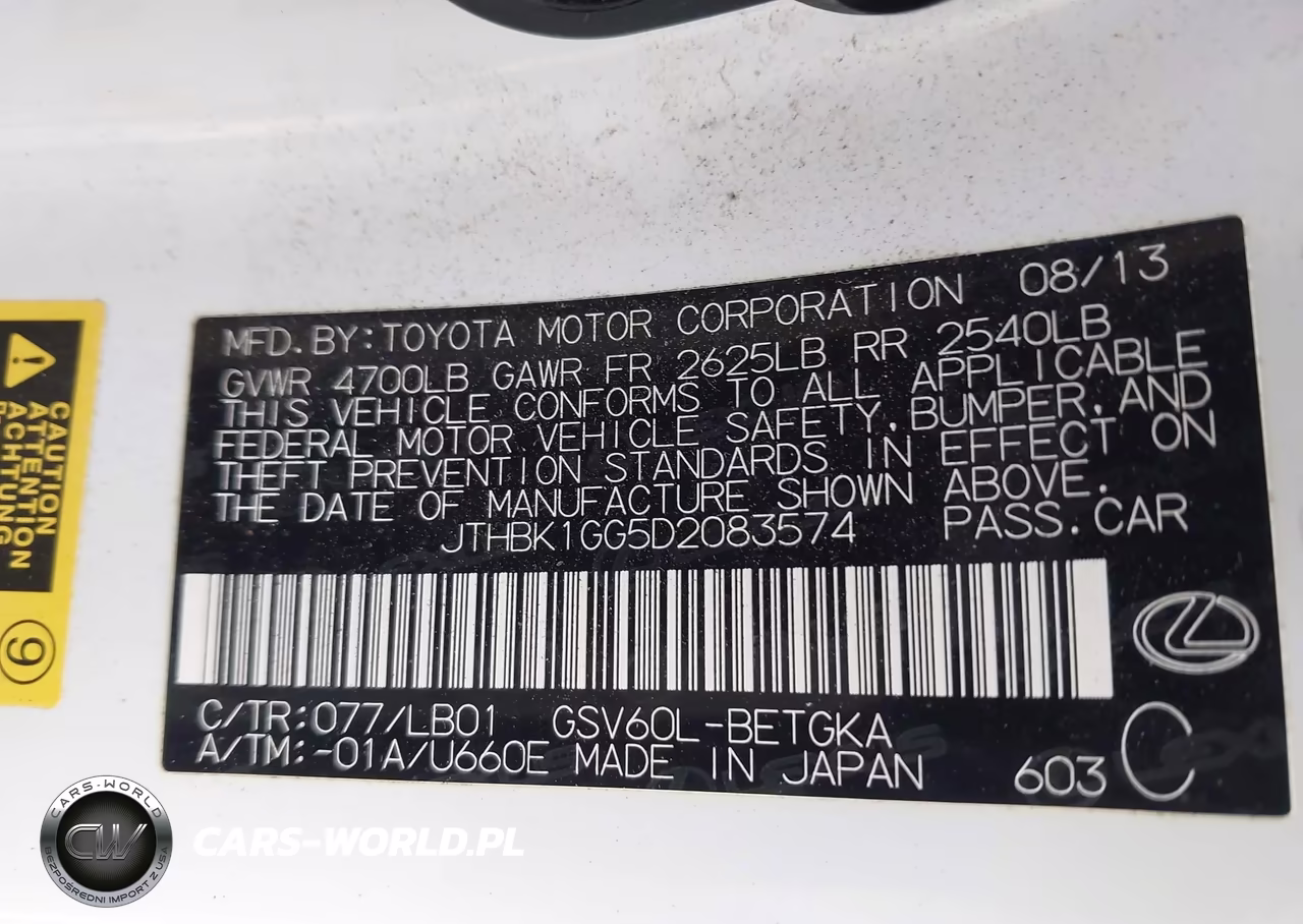 2013 Lexus Es 350 VIN:JTHBK1GG5D2083574 - 9