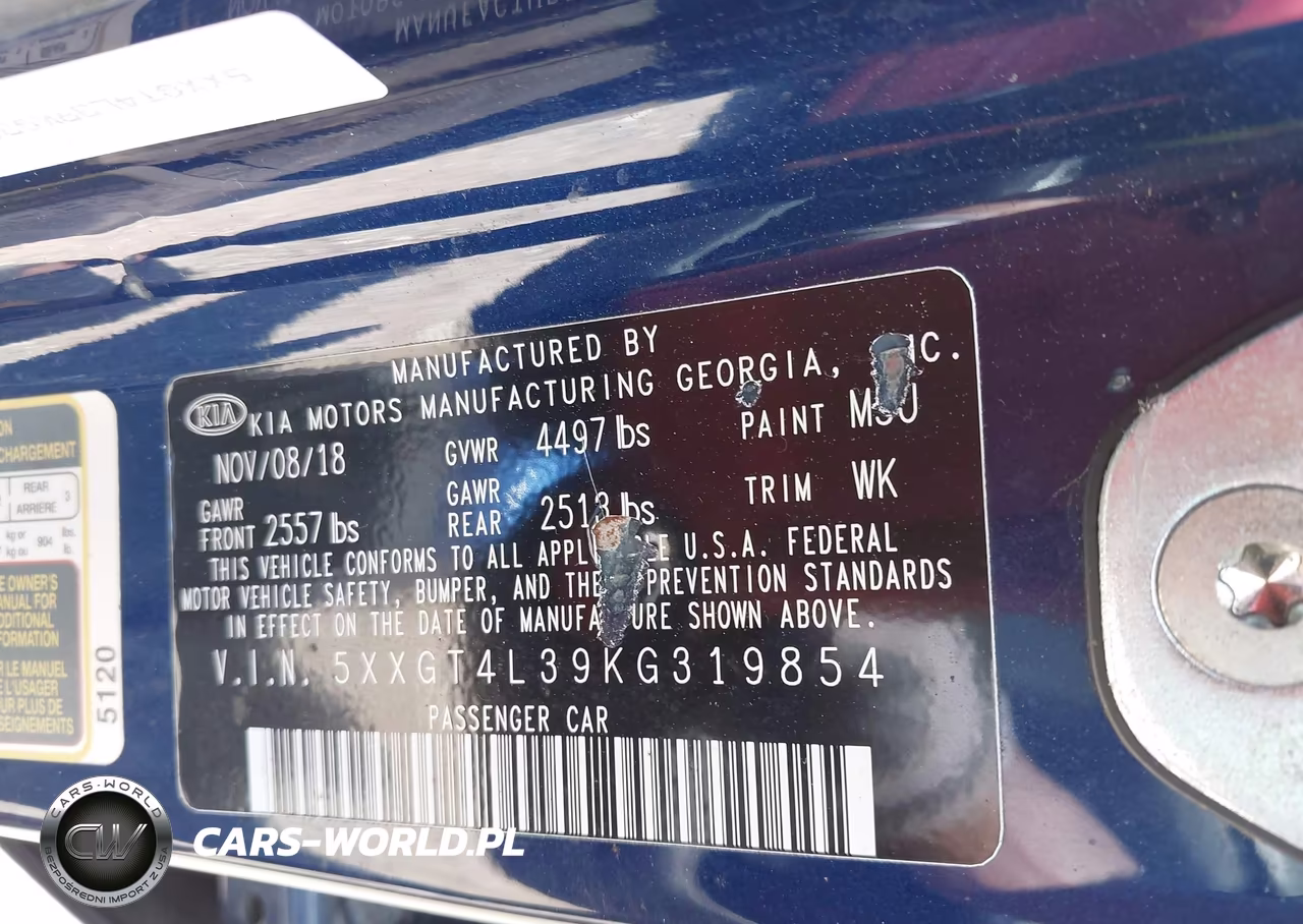 2019 Kia Optima Lx VIN:5XXGT4L39KG319854 - 9