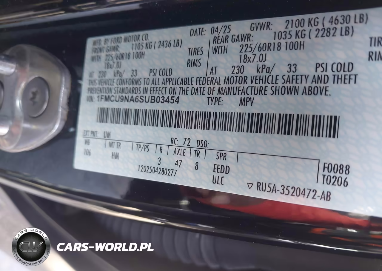 2025 Ford Escape St-Line Select VIN:1FMCU9NA6SUB03454 - 9