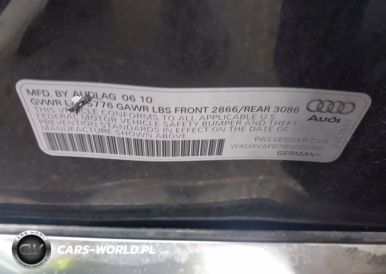 2011 Audi A8 4.2 VIN:WAUAVAFD7BN000960 - 9