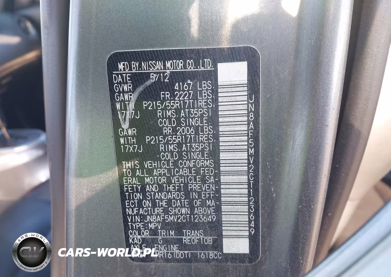 2012 Nissan Juke S-Sl-Sv VIN:JN8AF5MV2CT123649 - 9