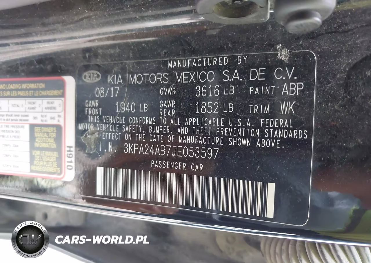 2018 Kia Rio Lx VIN:3KPA24AB7JE053597 - 9
