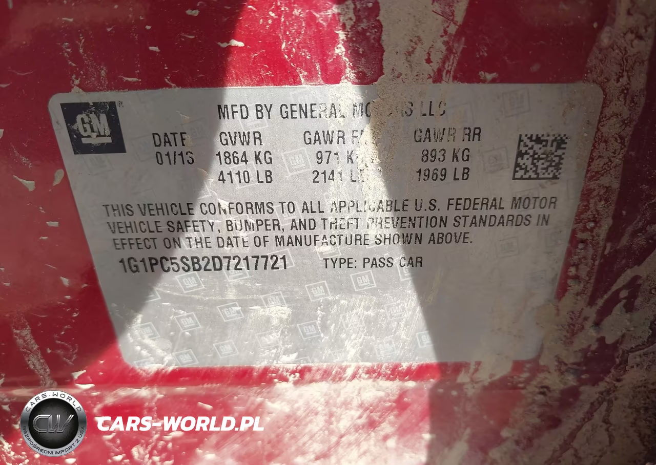 2013 Chevrolet Cruze 1Lt Auto VIN:1G1PC5SB2D7217721 - 9