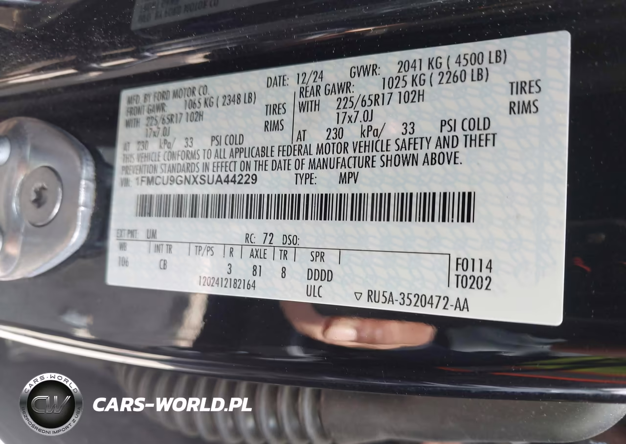 2025 Ford Escape Active VIN:1FMCU9GNXSUA44229 - 9