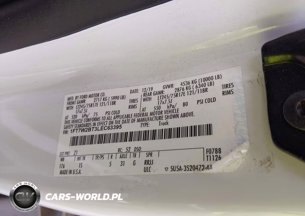 2020 Ford F-250 Xl VIN:1FT7W2BT3LEC63395 - 9
