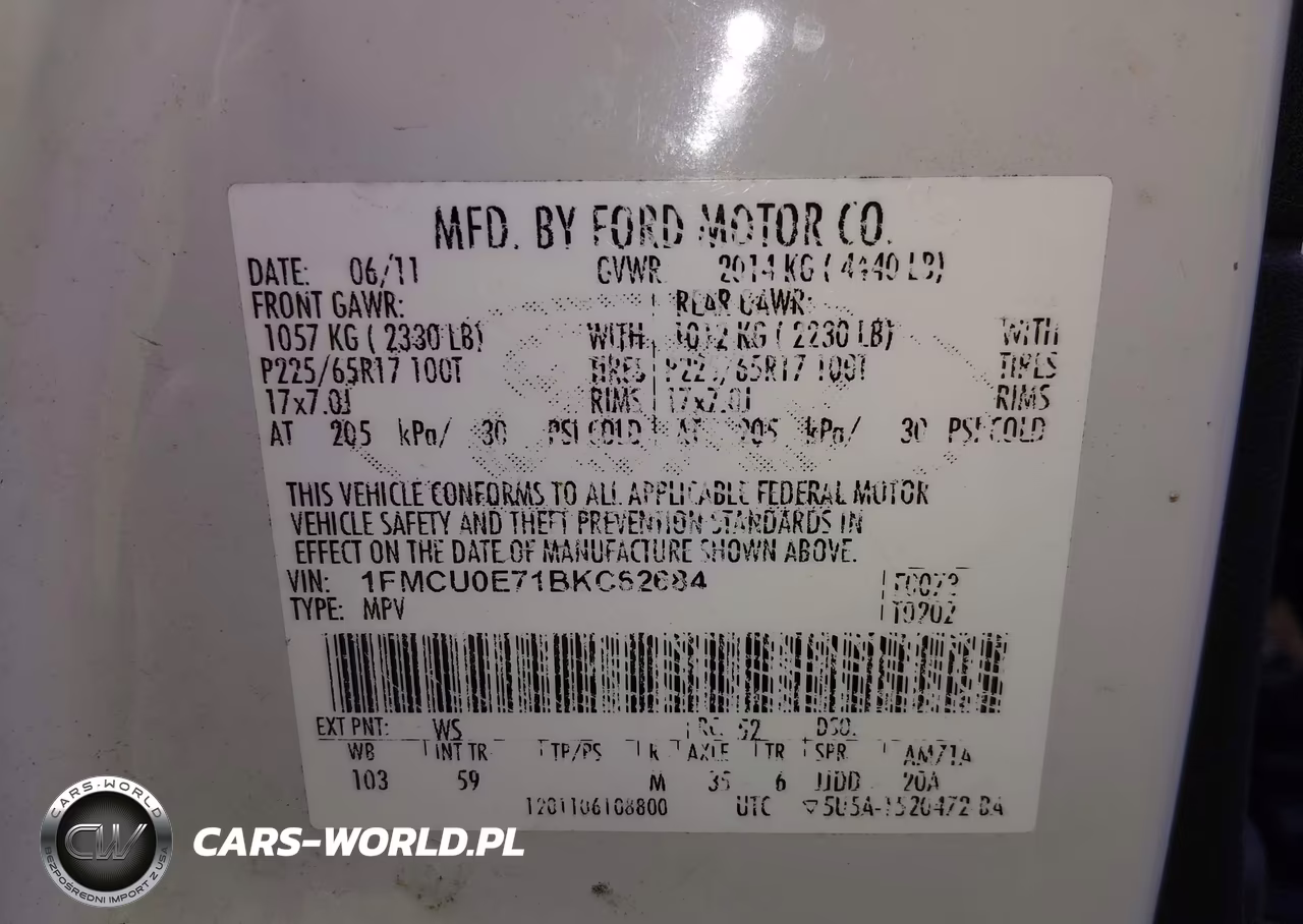 2011 Ford Escape Limited VIN:1FMCU0E71BKC62684 - 17