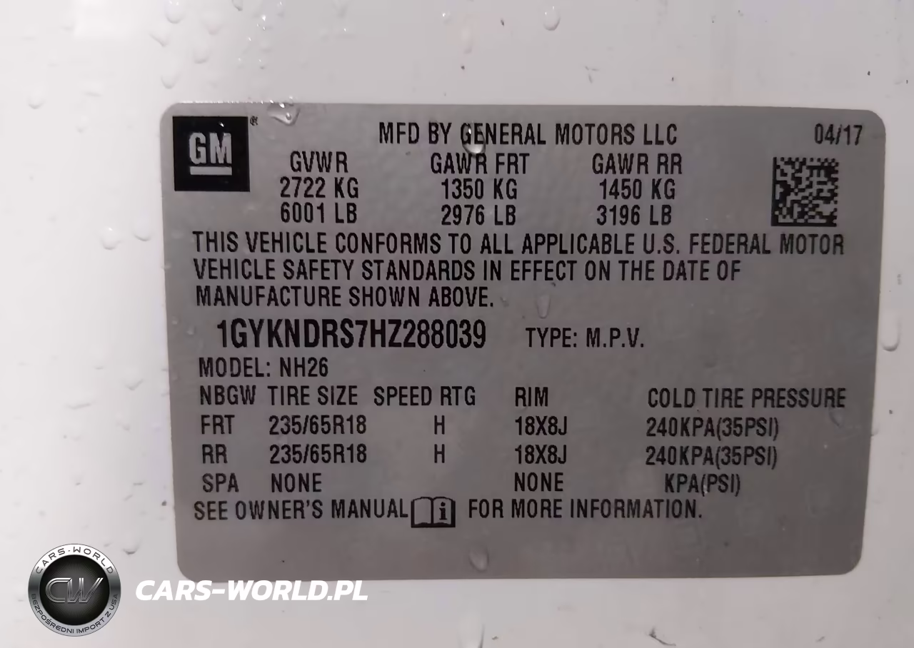 2017 Cadillac Xt5 Luxury VIN:1GYKNDRS7HZ288039 - 9