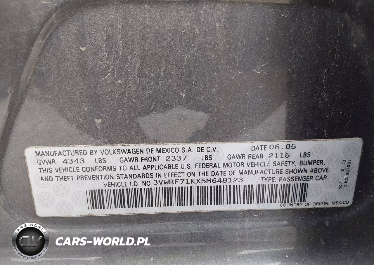 2005 Volkswagen Jetta 2.5 VIN:3VWRF71KX5M648123 - 9