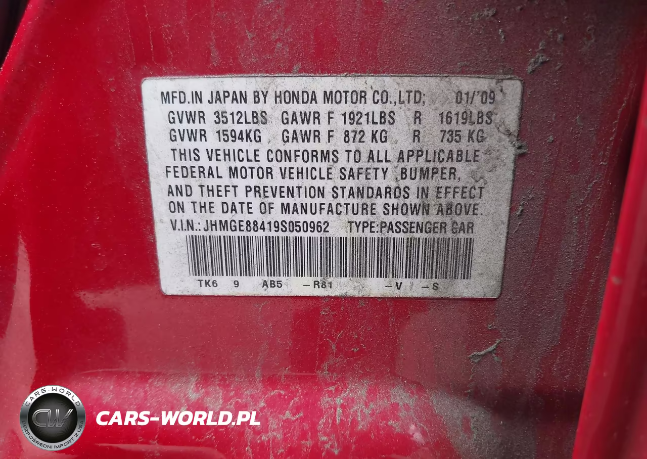 2009 Honda Fit Sport VIN:JHMGE88419S050962 - 9