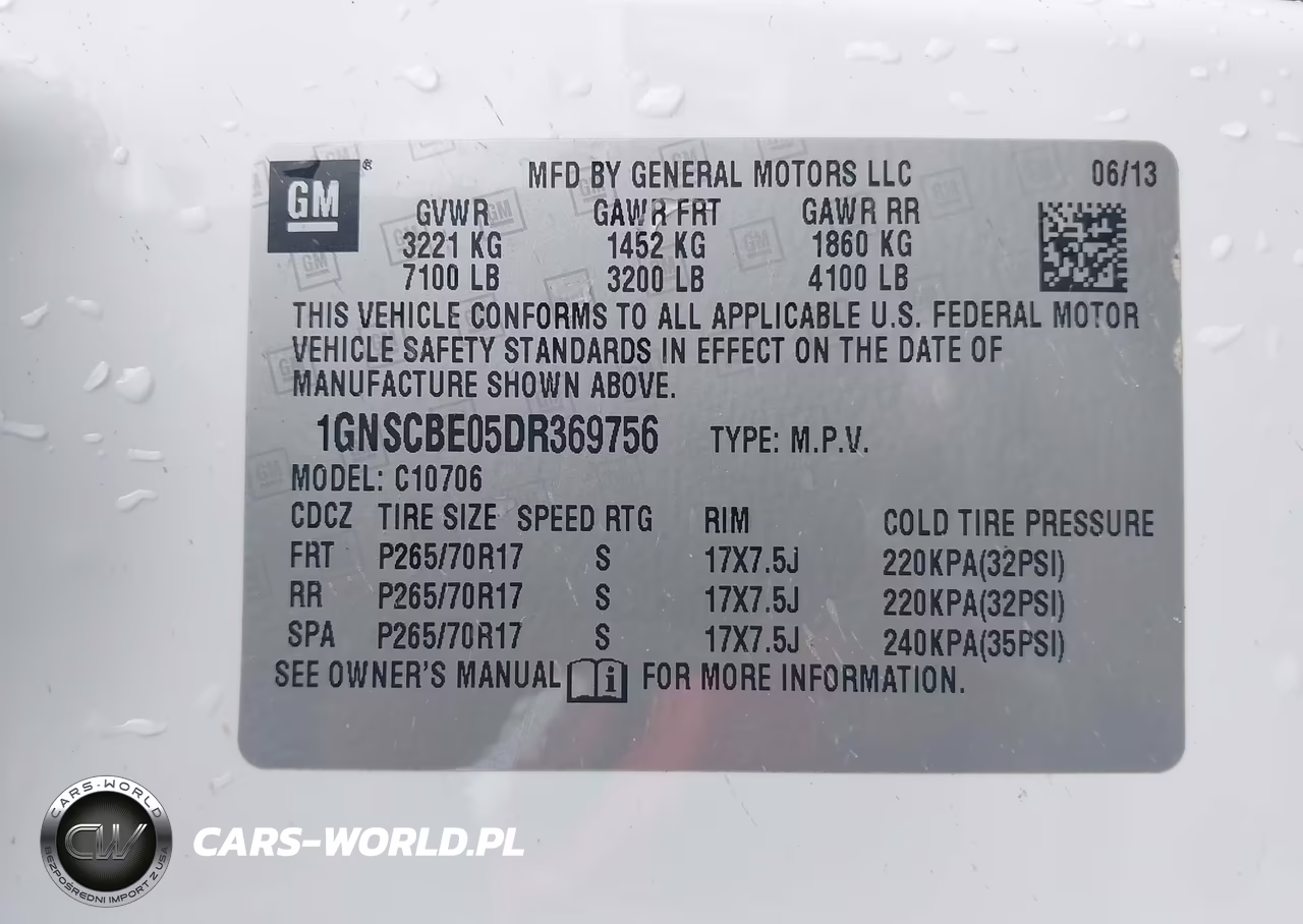 2013 Chevrolet Tahoe Lt VIN:1GNSCBE05DR369756 - 9