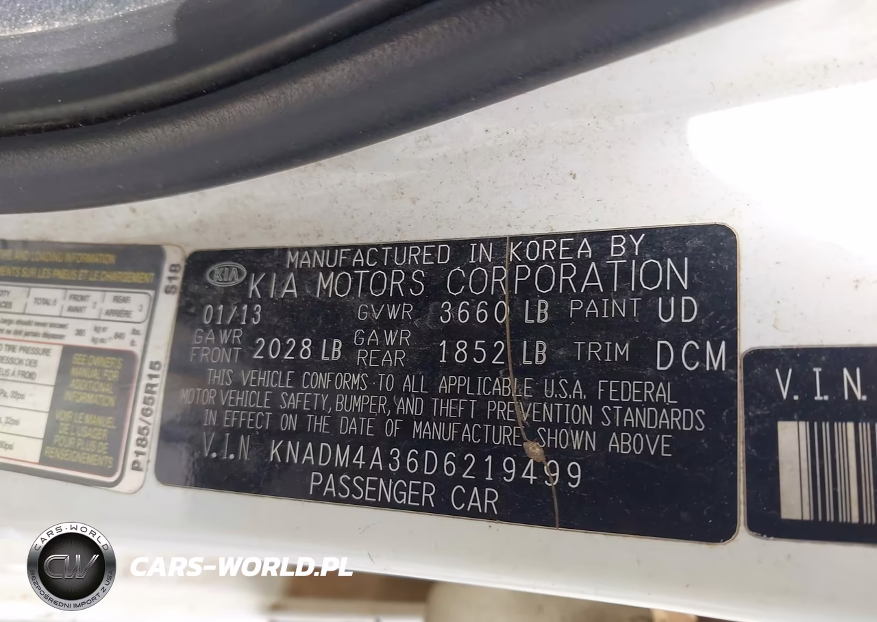 2013 Kia Rio Lx VIN:KNADM4A36D6219499 - 9