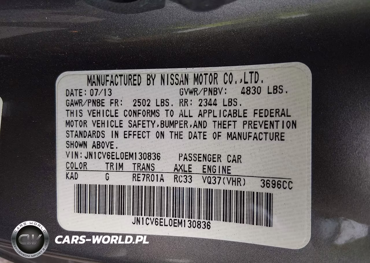 2014 Infiniti Q60 VIN:JN1CV6EL0EM130836 - 9