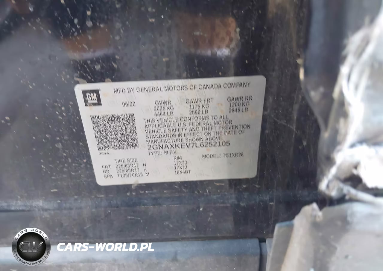 2020 Chevrolet Equinox Fwd Lt 1.5L Turbo VIN:2GNAXKEV7L6252105 - 9