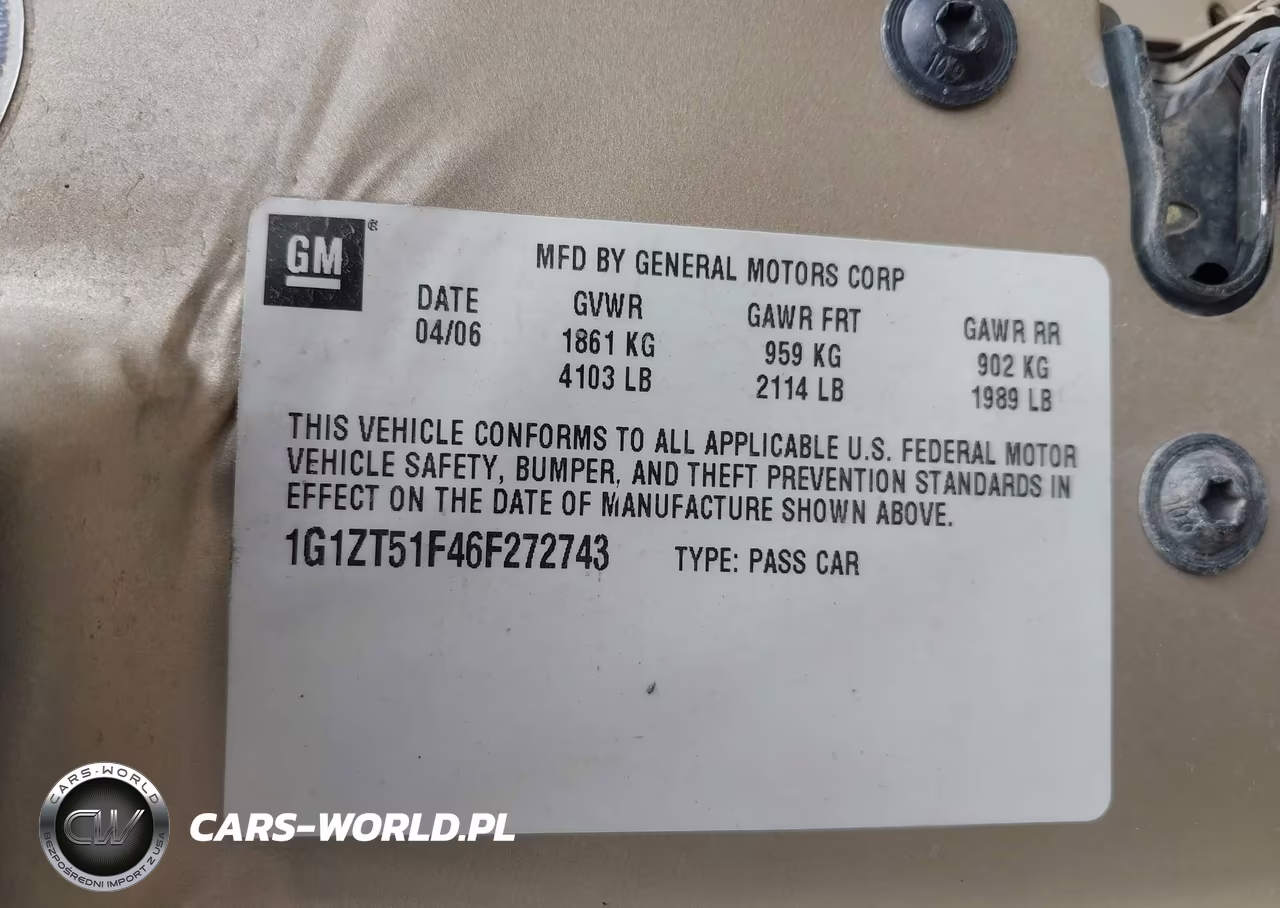 2006 Chevrolet Malibu Lt VIN:1G1ZT51F46F272743 - 9