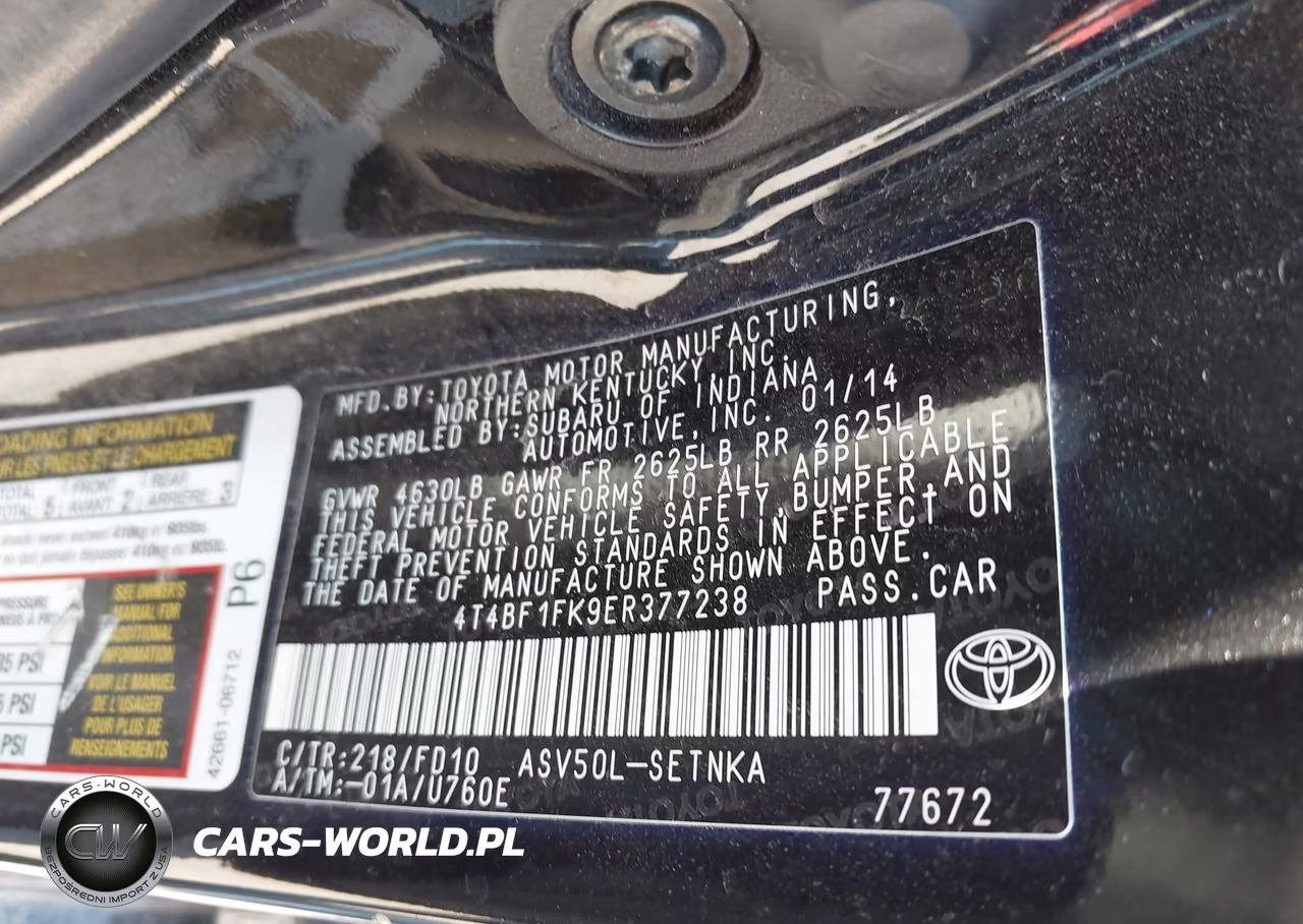 2014 Toyota Camry Le VIN:4T4BF1FK9ER377238 - 9