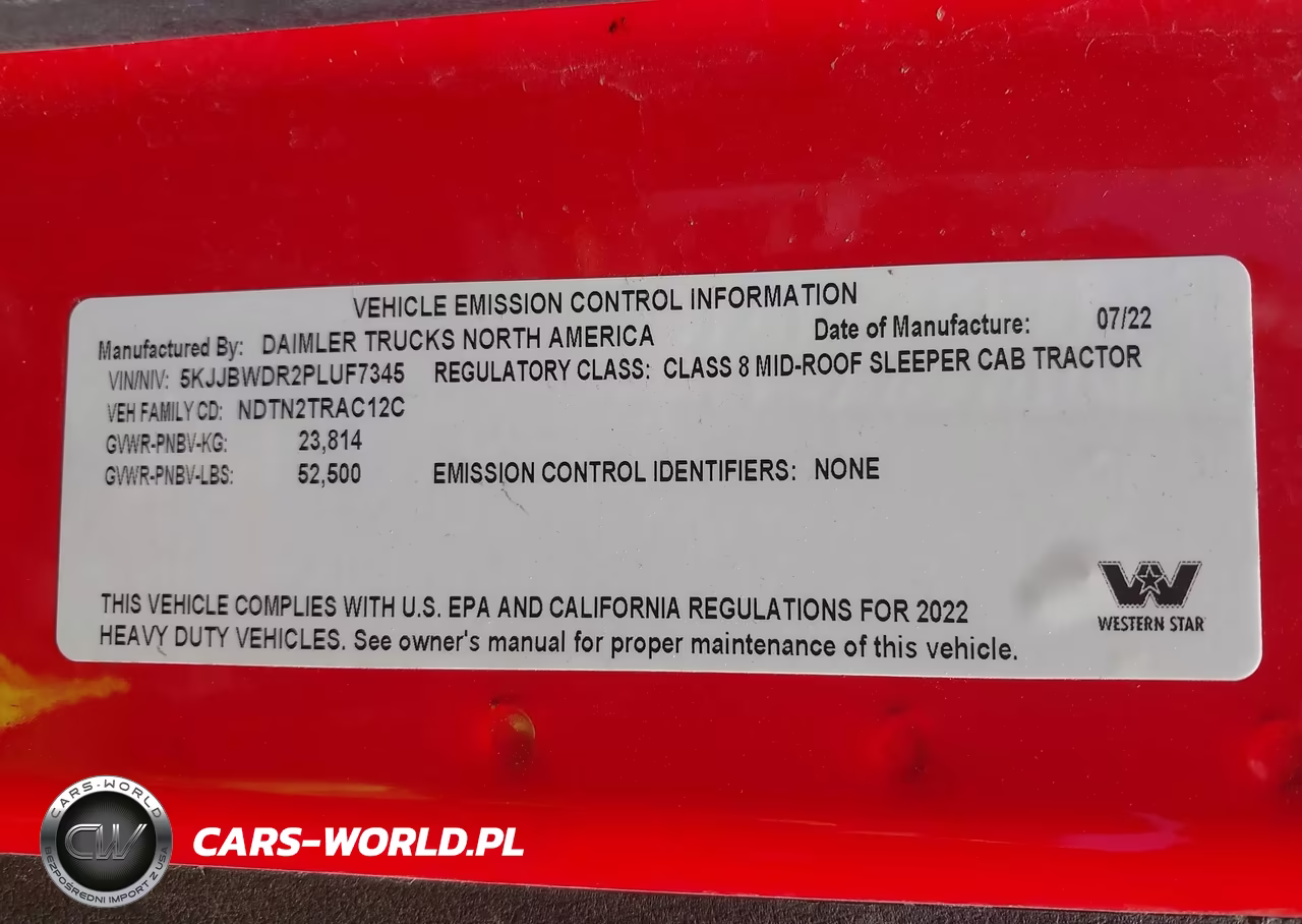 2023 Western Star 4800 Set Back Axle VIN:5KJJBWDR2PLUF7345 - 8