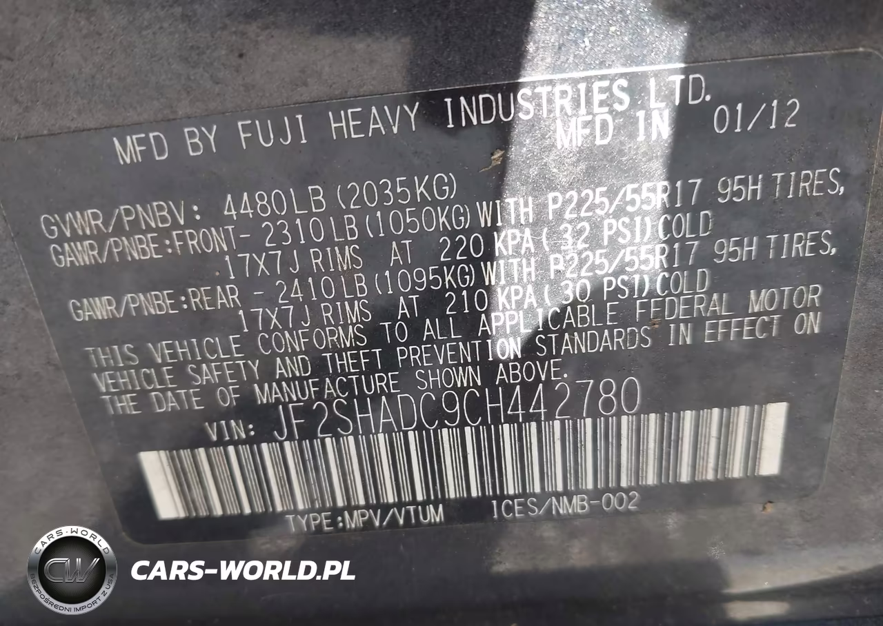 2012 Subaru Forester 2.5X Premium VIN:JF2SHADC9CH442780 - 9