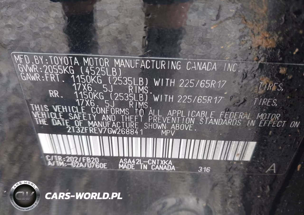 2016 Toyota Rav4 Le VIN:2T3ZFREV7GW268841 - 9