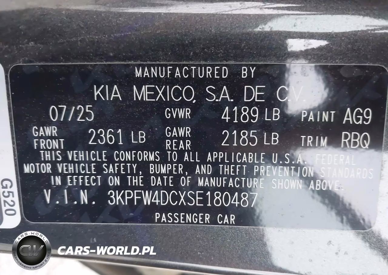 2025 Kia K4 Gt-Line Turbo VIN:3KPFW4DCXSE180487 - 9