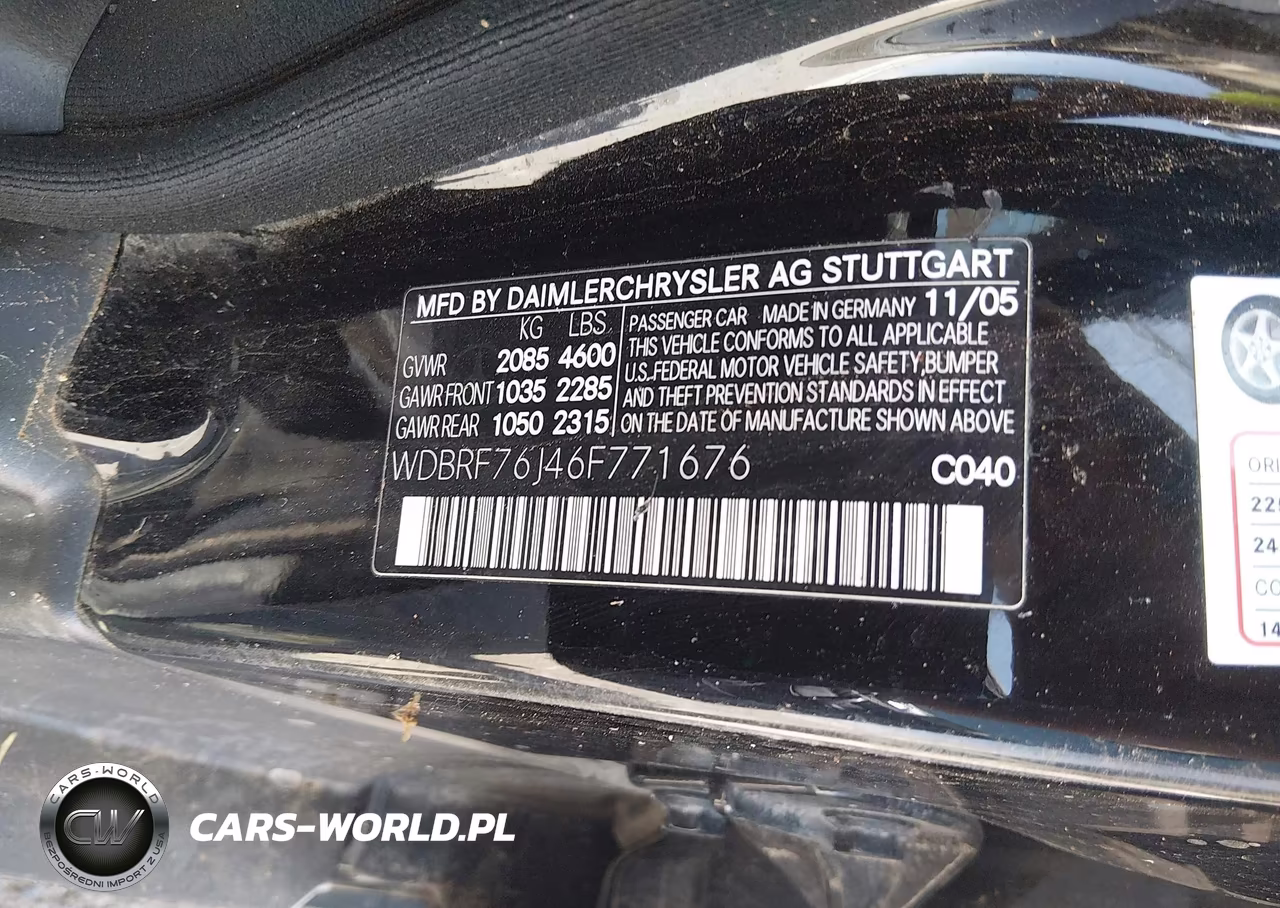 2006 Mercedes-Benz C 55 Amg VIN:WDBRF76J46F771676 - 9