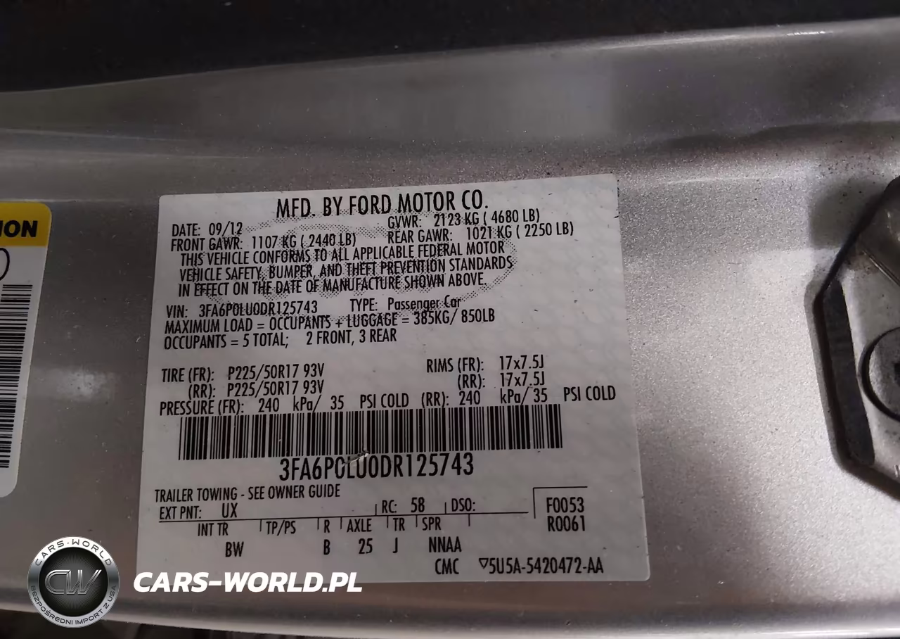 2013 Ford Fusion Hybrid Se VIN:3FA6P0LU0DR125743 - 9