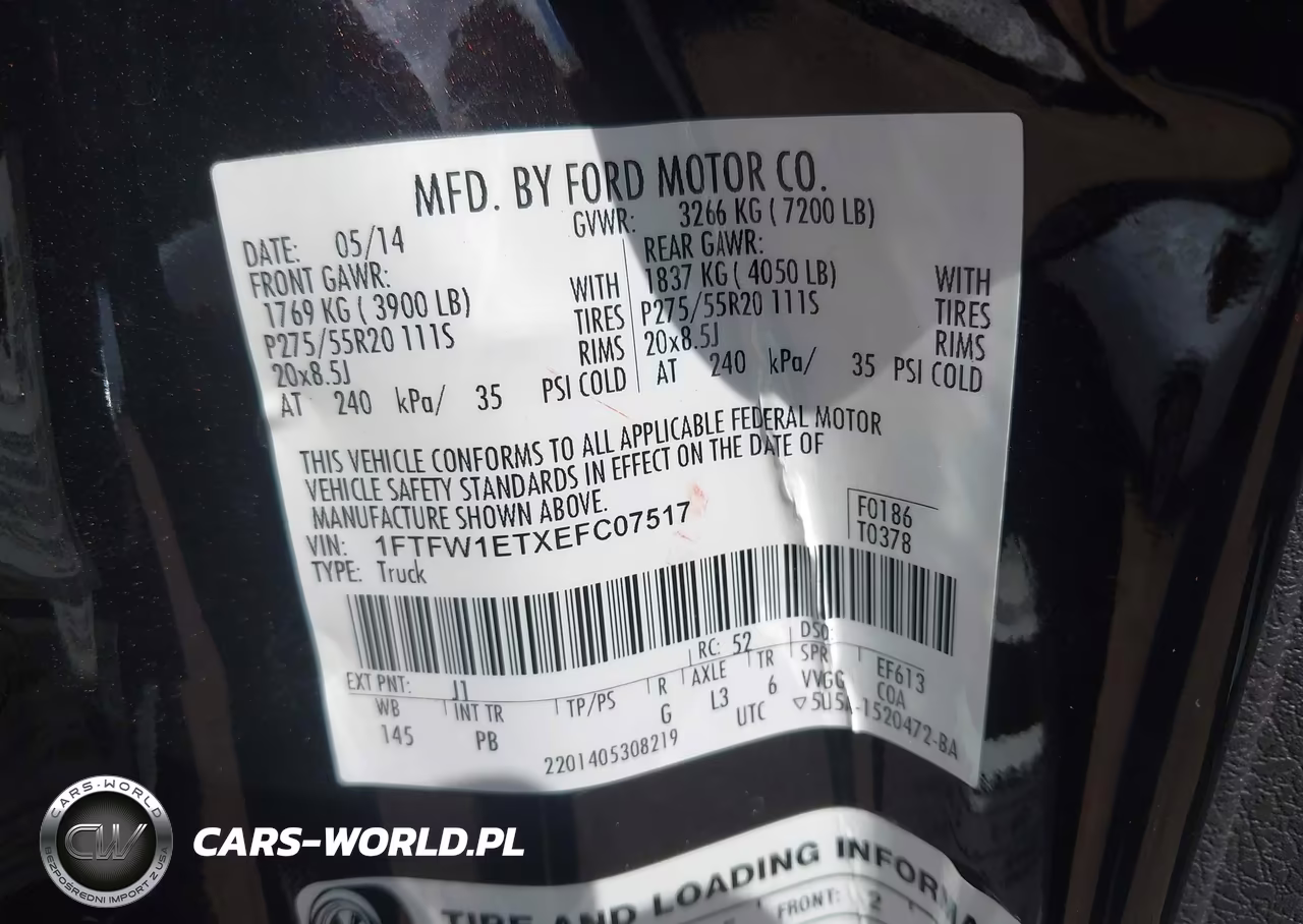 2014 Ford F-150 Platinum VIN:1FTFW1ETXEFC07517 - 9