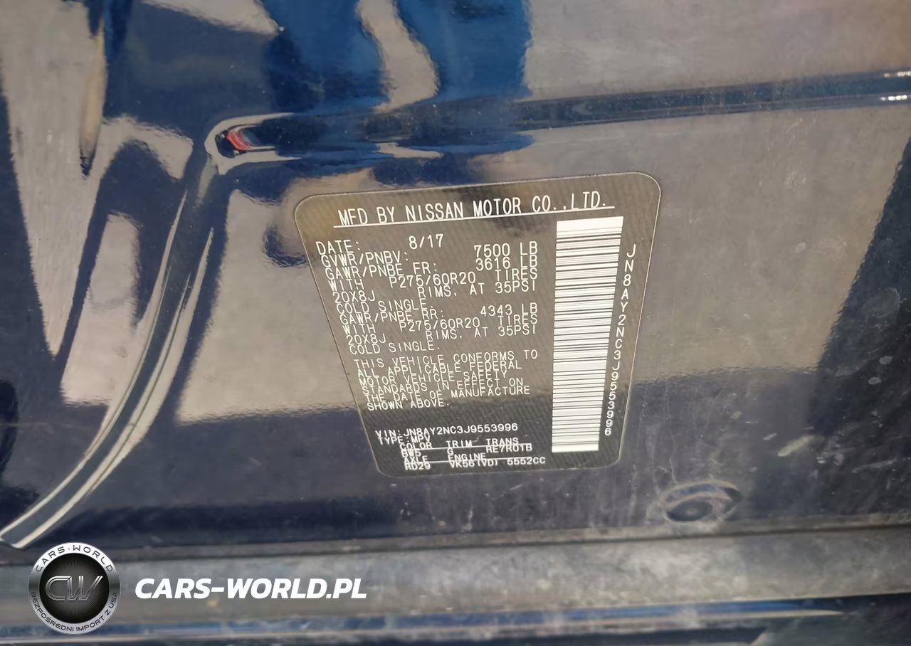 2018 Nissan Armada Sl VIN:JN8AY2NC3J9553996 - 9