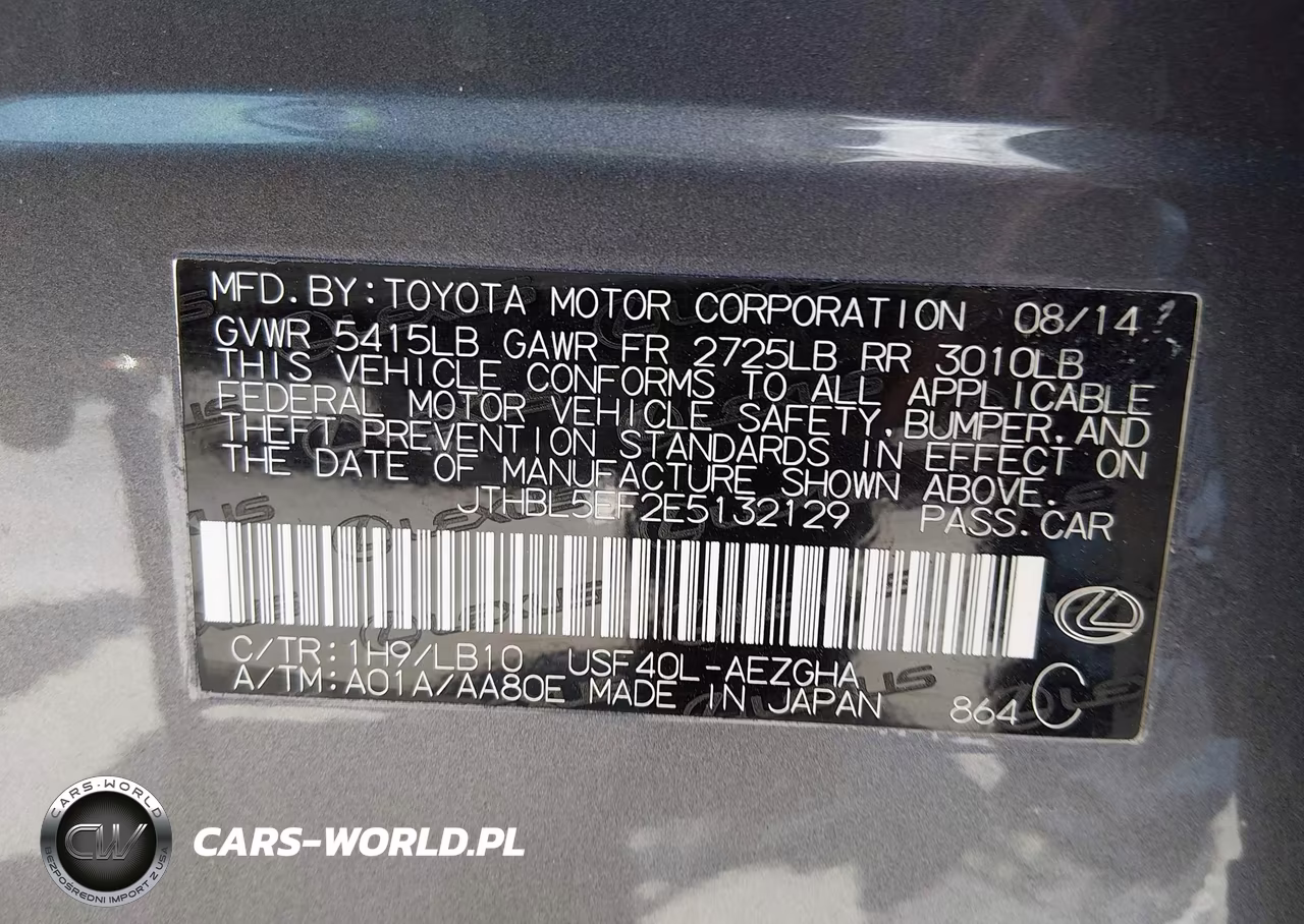 2014 Lexus Ls 460 VIN:JTHBL5EF2E5132129 - 9