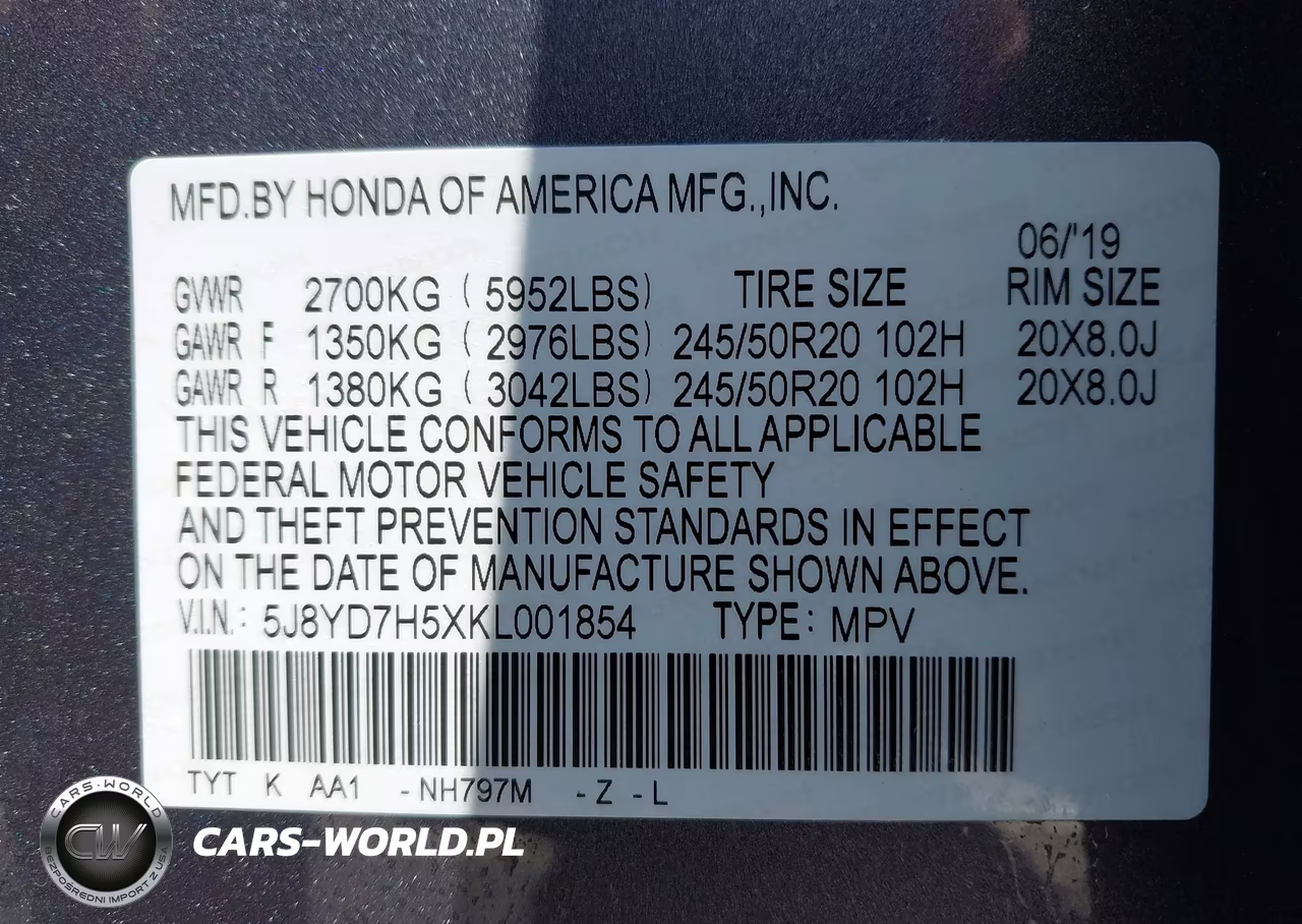 2019 Acura Mdx Sport Hybrid Technology Package VIN:5J8YD7H5XKL001854 - 9
