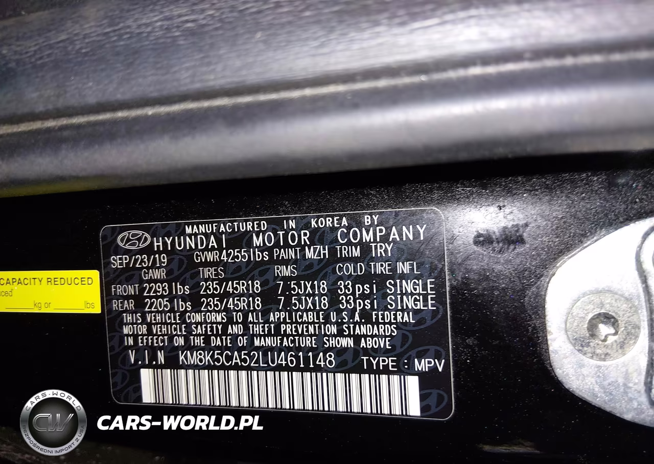 2020 Hyundai Kona Ultimate VIN:KM8K5CA52LU461148 - 9