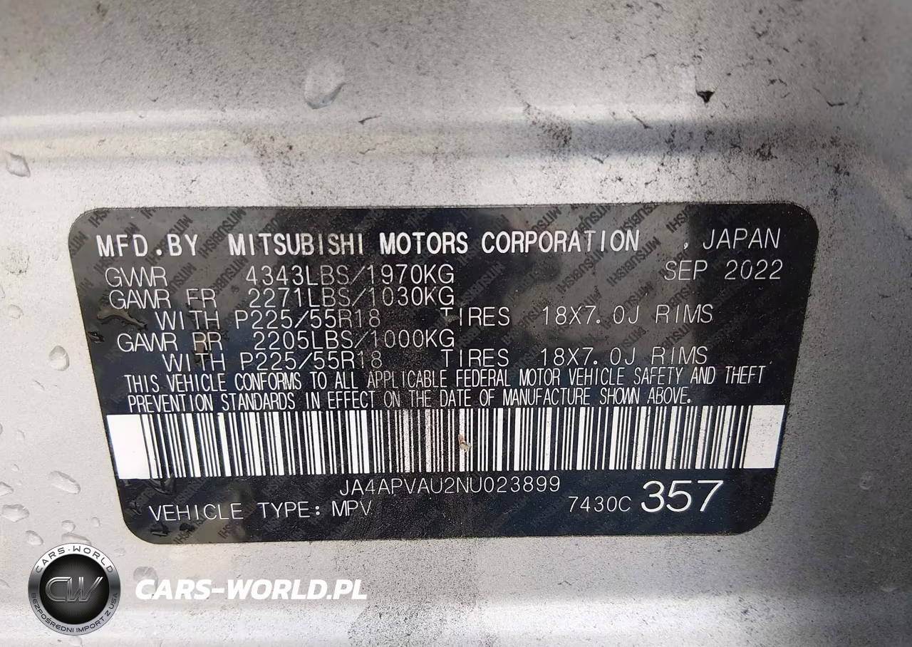2022 Mitsubishi Outlander Sport 2.0 Se 2Wd-2.0 Se Special Edition 2Wd VIN:JA4APVAU2NU023899 - 9