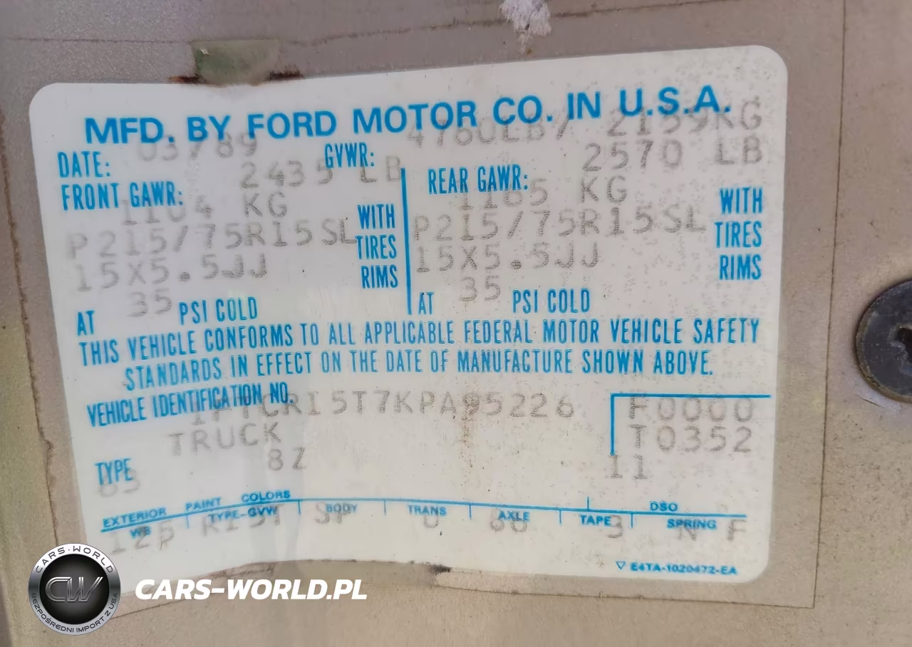 1989 Ford Ranger Super Cab VIN:1FTCR15T7KPA95226 - 9