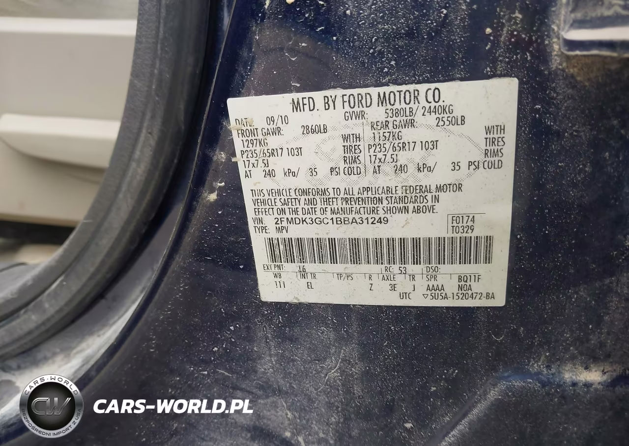 2011 Ford Edge Se VIN:2FMDK3GC1BBA31249 - 9