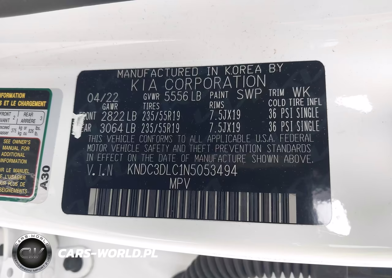 2022 Kia Ev6 Wind VIN:KNDC3DLC1N5053494 - 9