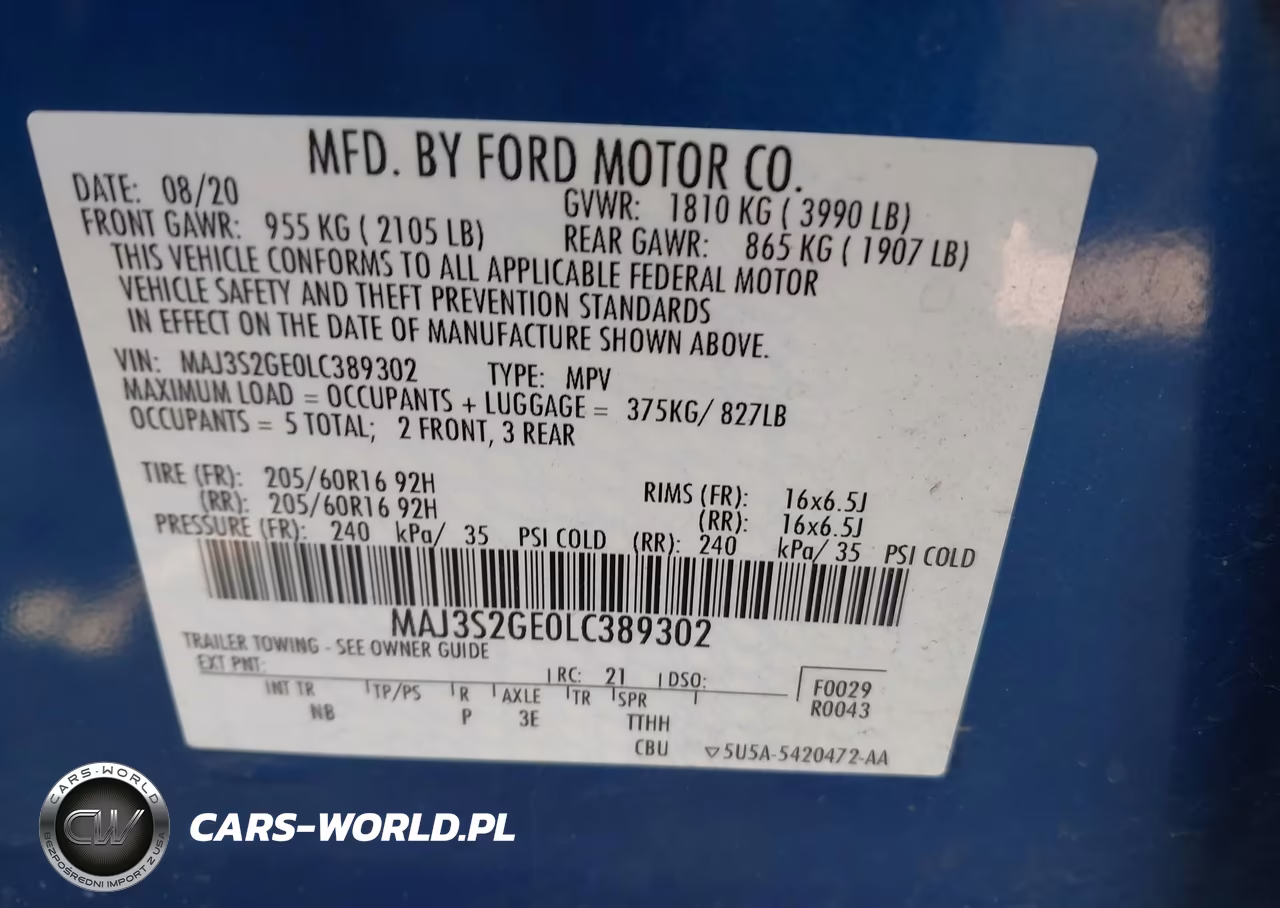 2020 Ford Ecosport Se VIN:MAJ3S2GE0LC389302 - 9