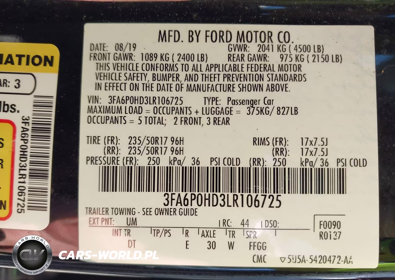 2020 Ford Fusion Se VIN:3FA6P0HD3LR106725 - 9