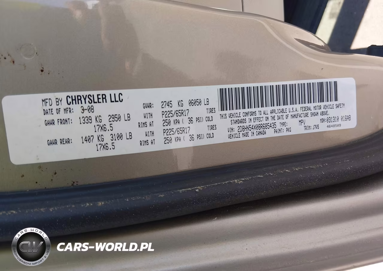 2008 Dodge Grand Caravan Sxt VIN:2D8HN54X08R685435 - 9