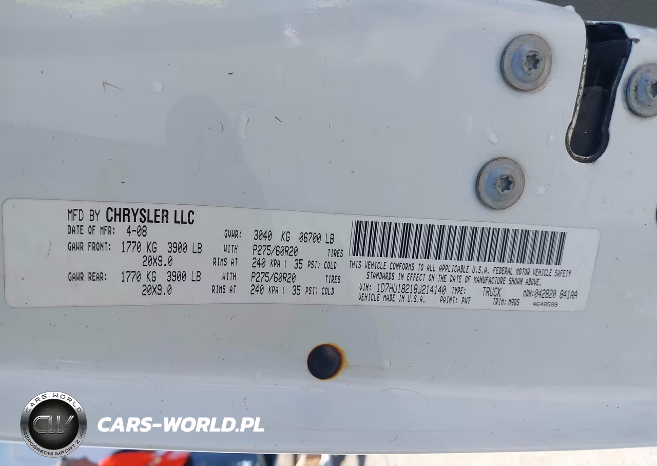 2008 Dodge Ram 1500 Slt VIN:1D7HU18218J214140 - 9