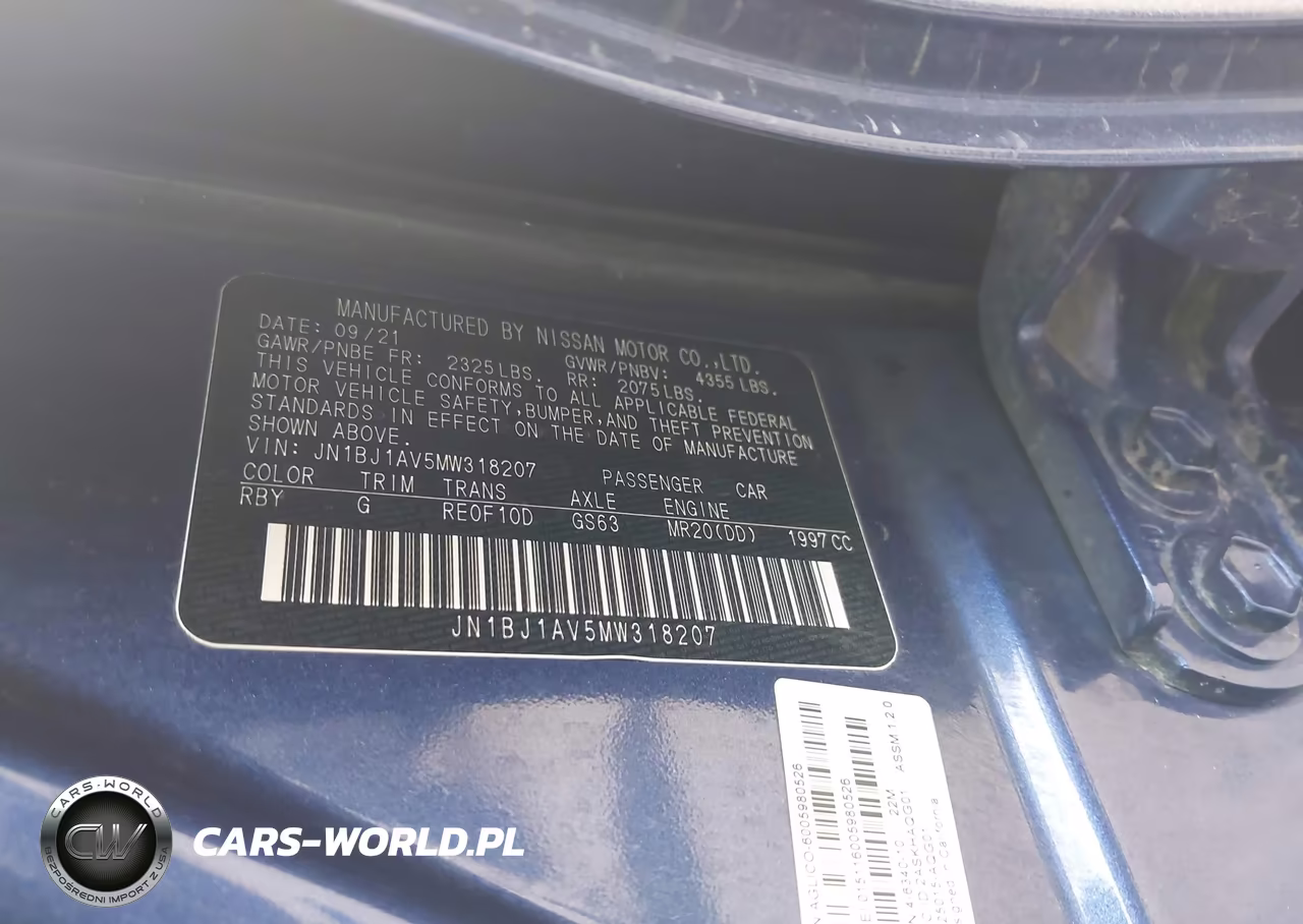 2021 Nissan Rogue Sport S Fwd Xtronic Cvt VIN:JN1BJ1AV5MW318207 - 9