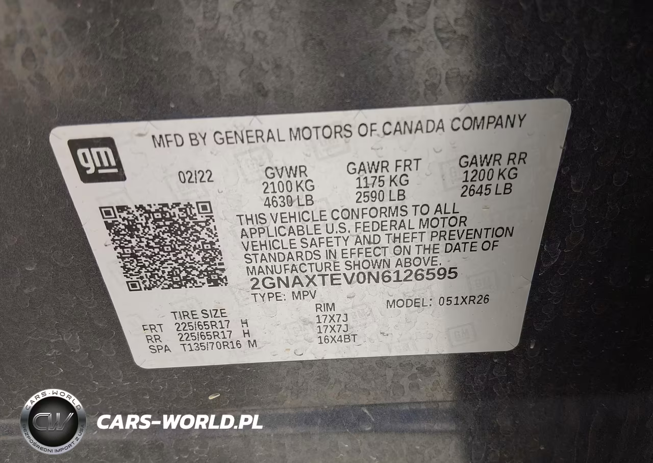 2022 Chevrolet Equinox Awd 2Fl VIN:2GNAXTEV0N6126595 - 9