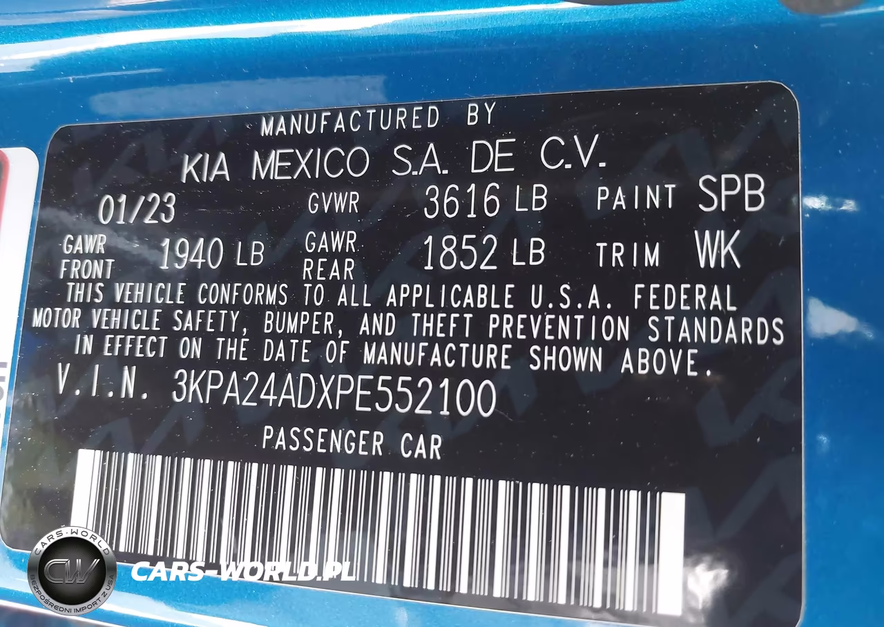 2023 Kia Rio S VIN:3KPA24ADXPE552100 - 9