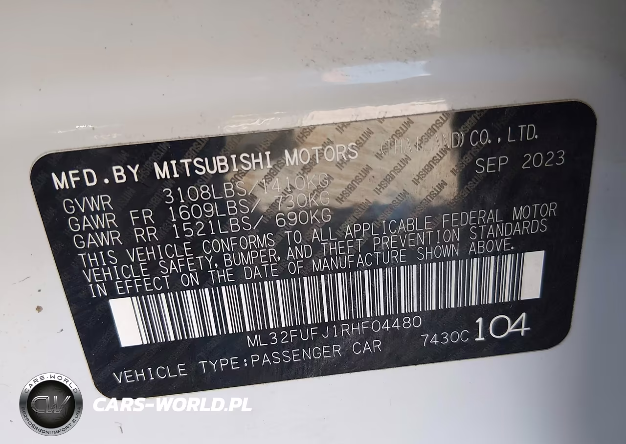 2024 Mitsubishi Mirage G4 Le VIN:ML32FUFJ1RHF04480 - 9
