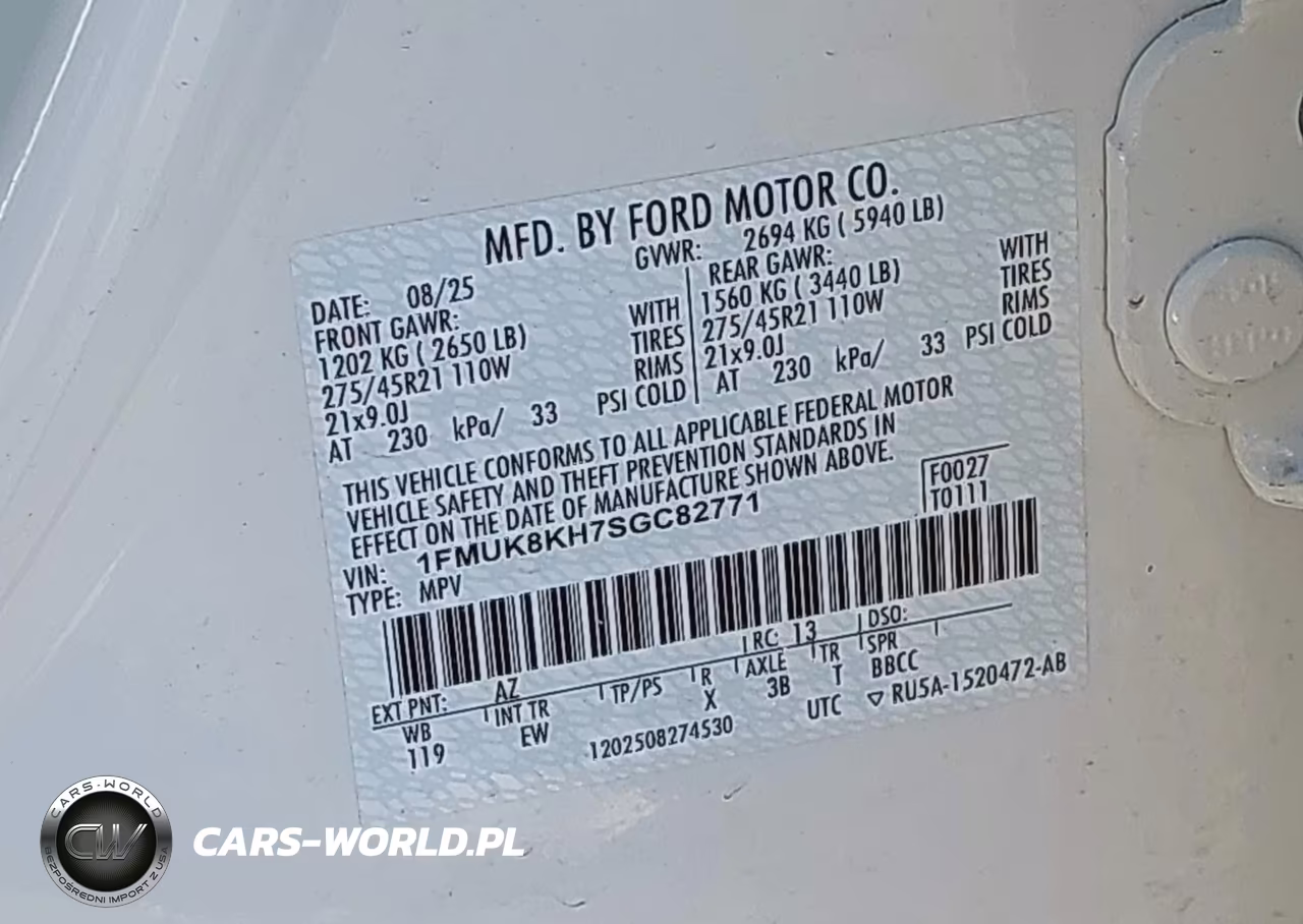 2025 Ford Explorer St-Line VIN:1FMUK8KH7SGC82771 - 9