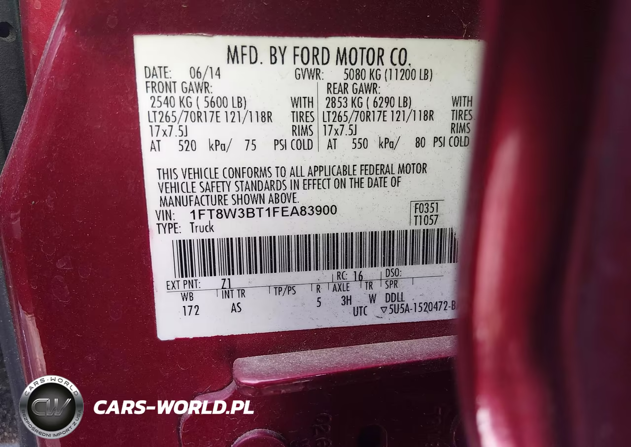2015 Ford F-350 Xl VIN:1FT8W3BT1FEA83900 - 8