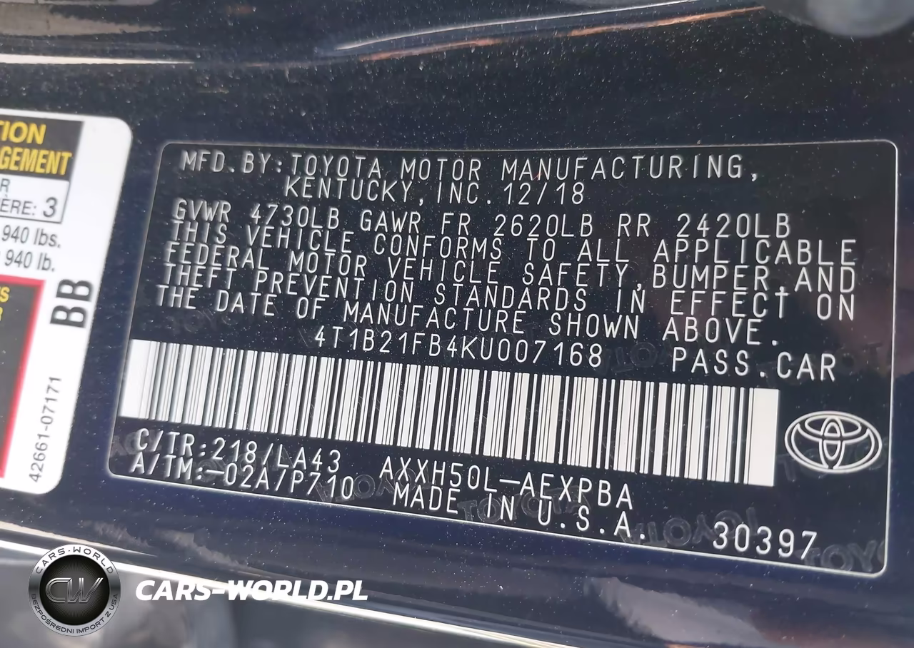 2019 Toyota Avalon Hybrid Limited VIN:4T1B21FB4KU007168 - 9