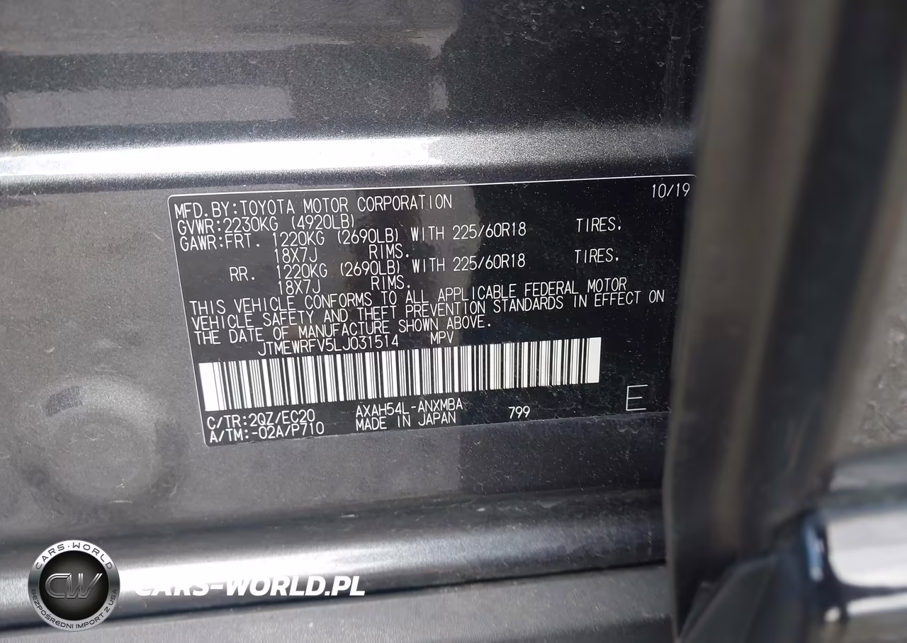 2020 Toyota Rav4 Hybrid Xse VIN:JTMEWRFV5LJ031514 - 9