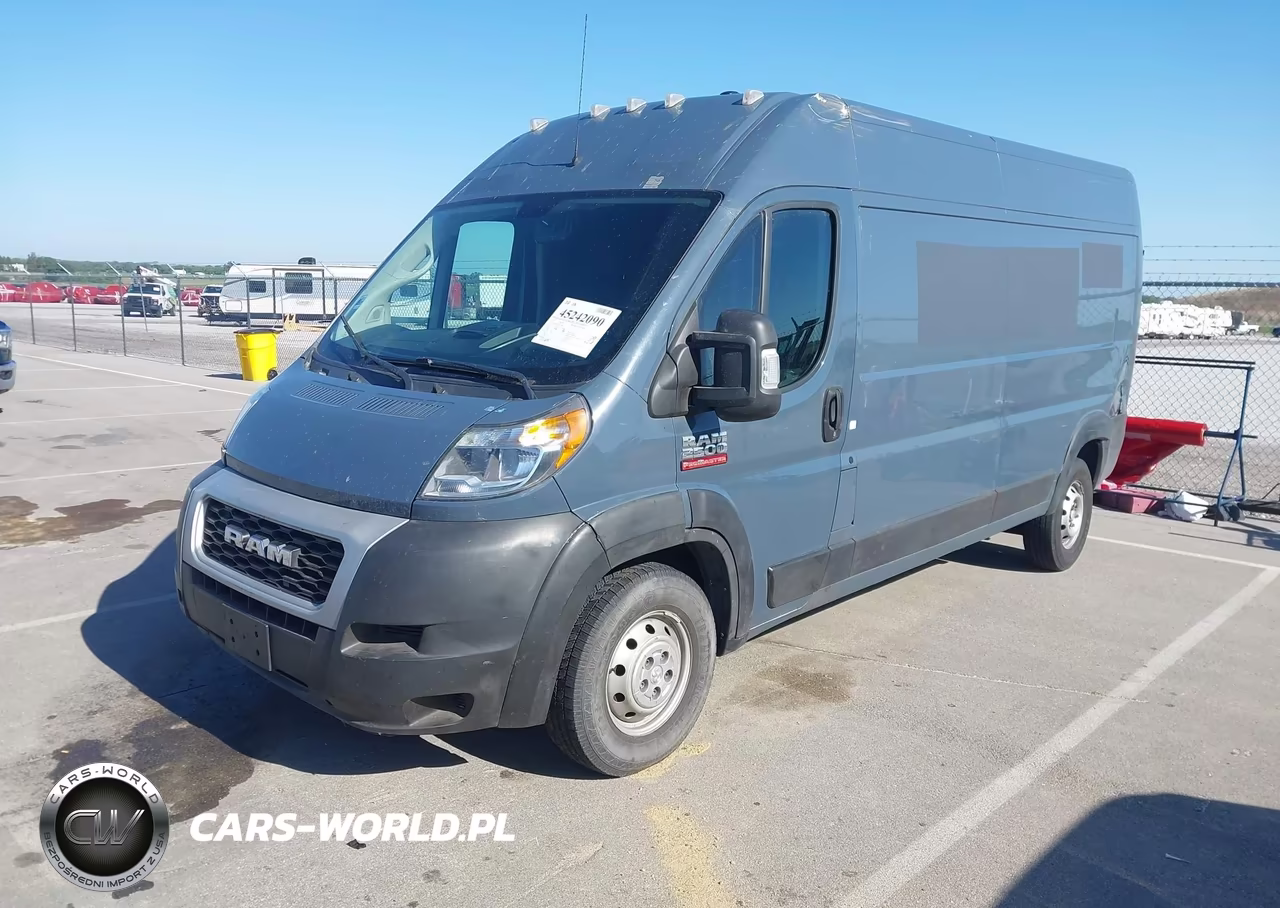 2019 Ram Promaster 2500 High Roof 159 Wb VIN:3C6TRVDG8KE520603 - 2